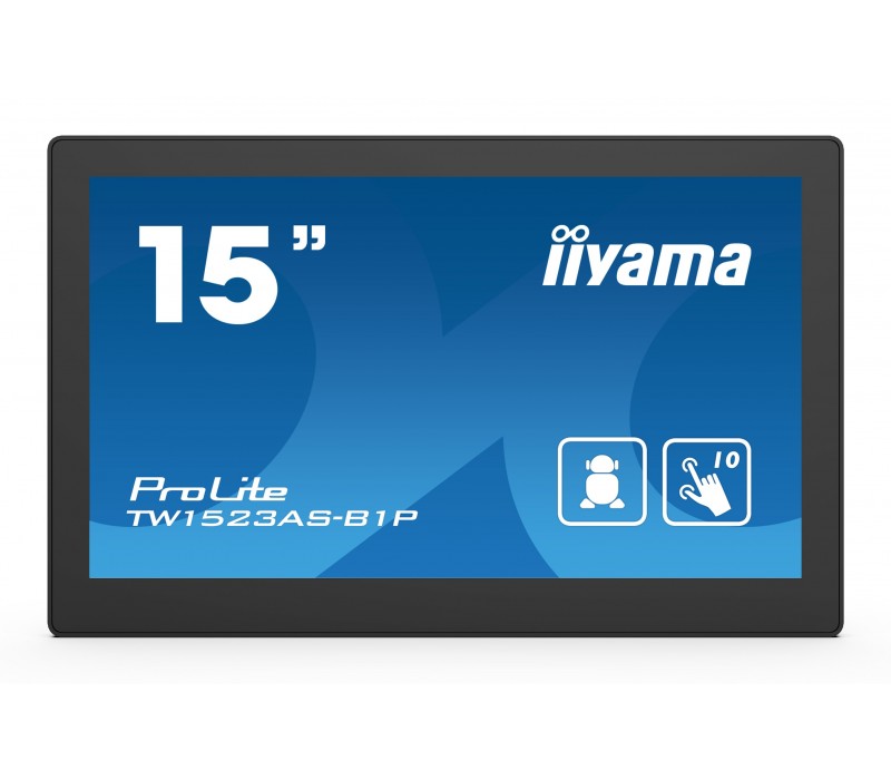 Monitor dotykowy iiyama ProLite TW1523AS-B1P 15", Android, PoE, mikrofon, głośniki