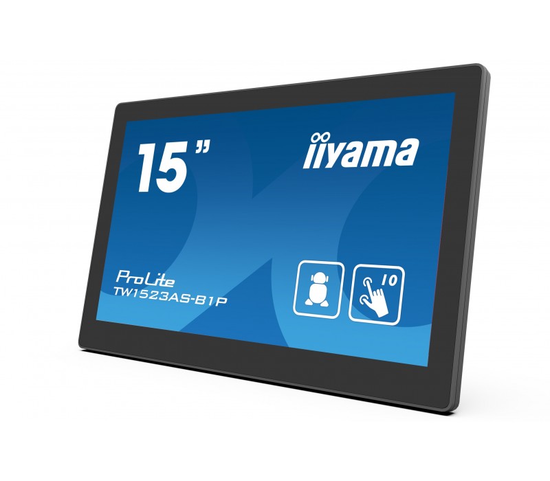 Monitor dotykowy iiyama ProLite TW1523AS-B1P 15", Android, PoE, mikrofon, głośniki