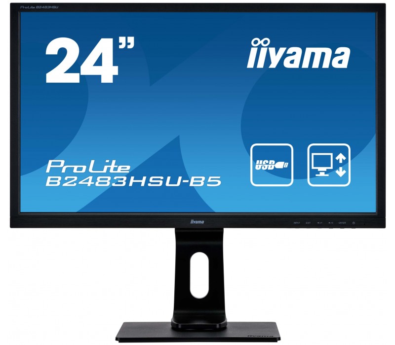 Monitor iiyama ProLite B2483HSU-B5 24" TN 1ms FlickerFree BlueLightReduction VGA/DP/HDMI