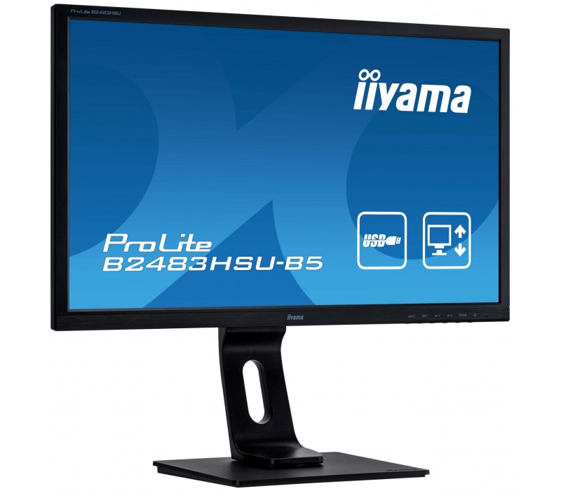 Monitor iiyama ProLite B2483HSU-B5 24" TN 1ms FlickerFree BlueLightReduction VGA/DP/HDMI
