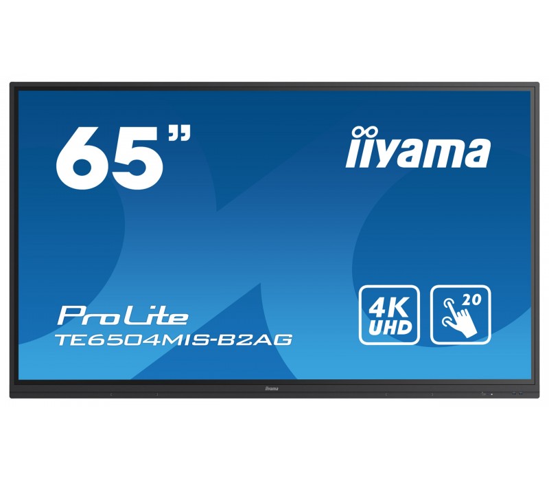 Interaktywny ekran dotykowy iiyama Prolite TE6504MIS-B2AG 65" 24/7, 4K IPS, AntiGlare, Andorid, 20 punktów dotyku , SlotPC, WiFi