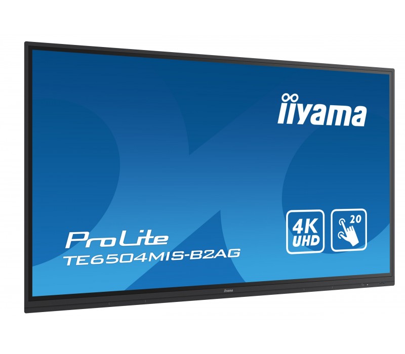 Interaktywny ekran dotykowy iiyama Prolite TE6504MIS-B2AG 65" 24/7, 4K IPS, AntiGlare, Andorid, 20 punktów dotyku , SlotPC, WiFi
