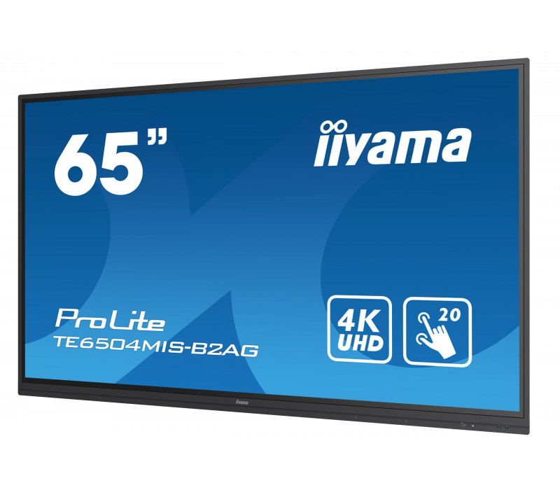 Interaktywny ekran dotykowy iiyama Prolite TE6504MIS-B2AG 65" 24/7, 4K IPS, AntiGlare, Andorid, 20 punktów dotyku , SlotPC, WiFi