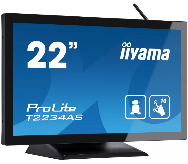 Monitor dotykowy POS iiyama T2234AS-B1 22" wbudowany Android, karty SD, powłoka antyodciskowa