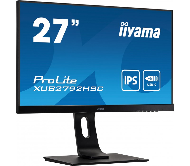 Monitor iiyama ProLite XUB2792HSC-B1 27" IPS FullHD, 4ms, 75Hz, HDMI, DisplayPort, USB-C, FlickerFree, Pivot