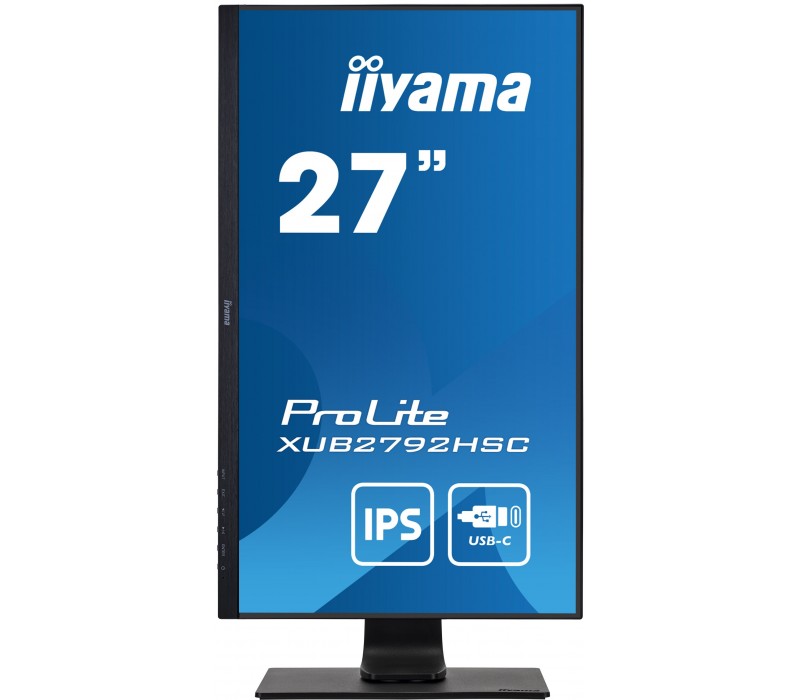 Monitor iiyama ProLite XUB2792HSC-B1 27" IPS FullHD, 4ms, 75Hz, HDMI, DisplayPort, USB-C, FlickerFree, Pivot