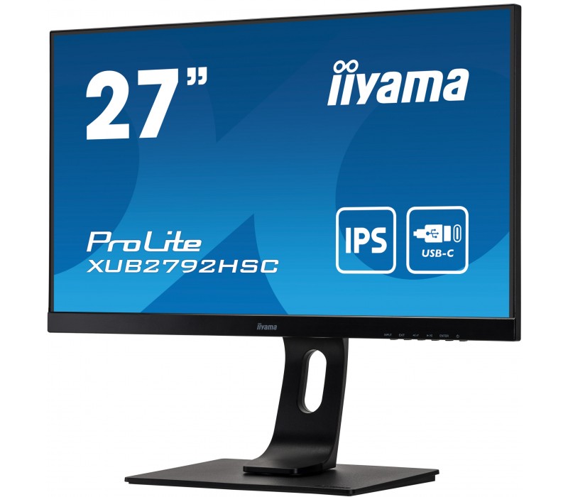 Monitor iiyama ProLite XUB2792HSC-B1 27" IPS FullHD, 4ms, 75Hz, HDMI, DisplayPort, USB-C, FlickerFree, Pivot