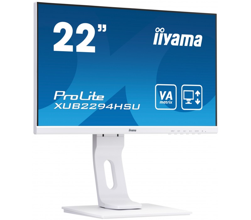 Monitor iiyama ProLite XUB2294HSU-W1 22” Biały, Full HD, VA, 75Hz, BlueLightReducer