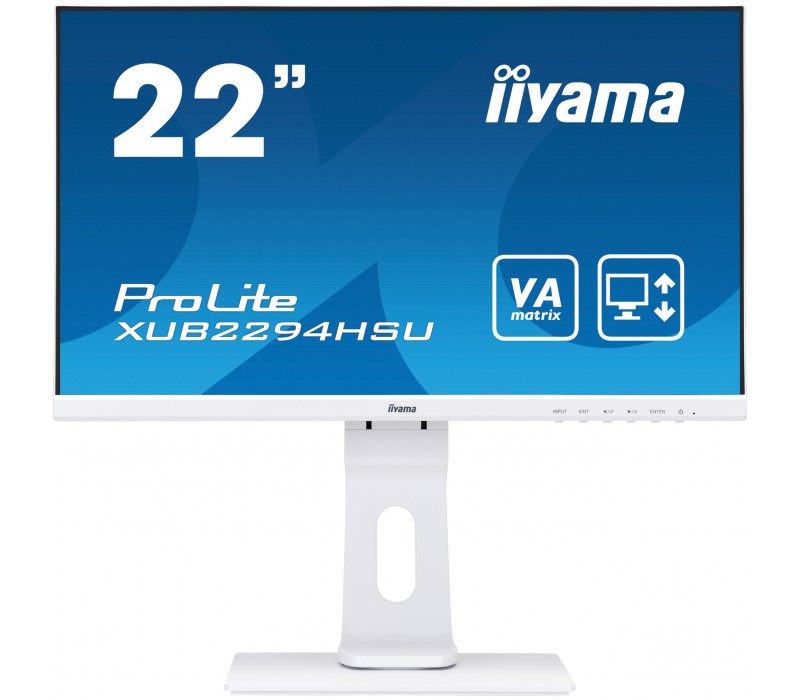 Monitor iiyama ProLite XUB2294HSU-W1 22” Biały, Full HD, VA, 75Hz, BlueLightReducer
