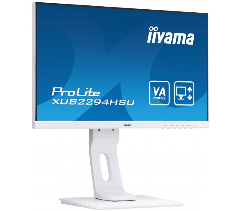 Monitor iiyama ProLite XUB2294HSU-W1 22” Biały, Full HD, VA, 75Hz, BlueLightReducer