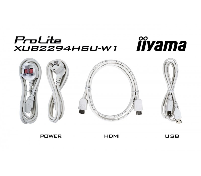 Monitor iiyama ProLite XUB2294HSU-W1 22” Biały, Full HD, VA, 75Hz, BlueLightReducer