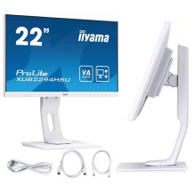 Monitor iiyama ProLite XUB2294HSU-W1 22” Biały, Full HD, VA, 75Hz, BlueLightReducer
