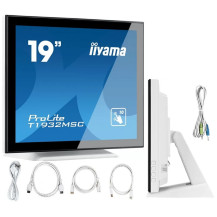 Monitor dotykowy iiyama ProLite T1932MSC-W5AG 19" IPS biały IP54 z powłoką antyrefleksyjną