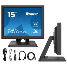 Monitor dotykowy iiyama T1531SR-B6 15" VA, IP54, oporowy, VGA, HDMI, DisplayPort