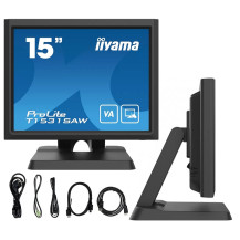 Monitor dotykowy POS iiyama ProLite T1531SAW-B6 15" VA, IP54, VGA, HDMI, DisplayPort