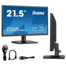 Monitor iiyama ProLite X2283HSU-B1 22" HD, VA, 1ms, 75Hz, HDMI, DP, FreeSync