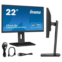 Monitor iiyama ProLite XB2283HSU-B1 22" HD, VA, 1ms, 75Hz, HDMI, DP, FreeSync