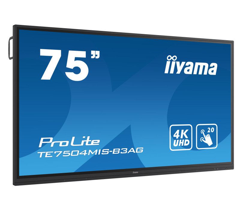 Monitor interaktywny iiyama ProLite TE7504MIS-B3AG 75", IPS, 4K, 24/7, Wifi, Android, USB-C, HDMI, VGA, Antyreflex