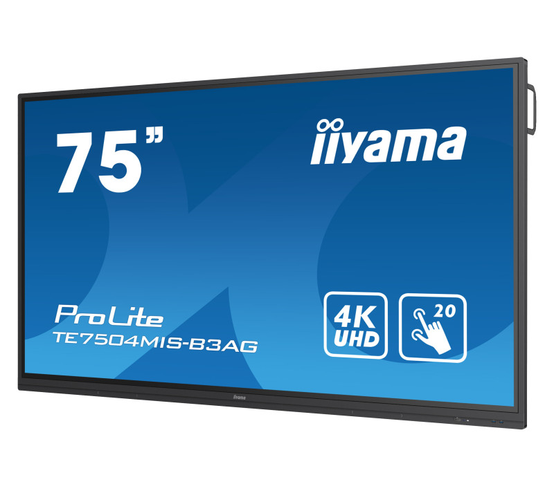 Monitor interaktywny iiyama ProLite TE7504MIS-B3AG 75", IPS, 4K, 24/7, Wifi, Android, USB-C, HDMI, VGA, Antyreflex