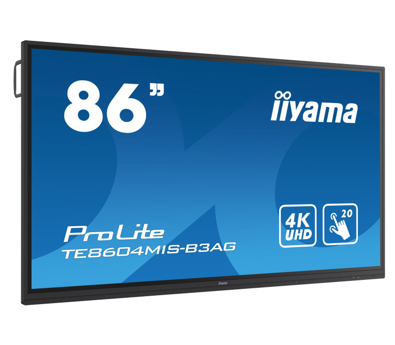 Monitor interaktywny iiyama ProLite TE8604MIS-B3AG 86", IPS, 4K, 24/7, Wifi, Android, USB-C, HDMI, VGA, Antyreflex