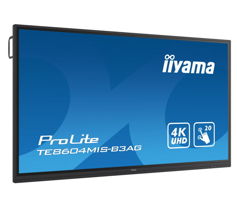 Monitor interaktywny iiyama ProLite TE8604MIS-B3AG 86", IPS, 4K, 24/7, Wifi, Android, USB-C, HDMI, VGA, Antyreflex