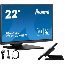 Monitor dotykowy 22" POS iiyama ProLite T2254MSC-B1AG FHD 4ms IPS /HDMI DP/ Głośniki, PalmRejection, AntiGlare