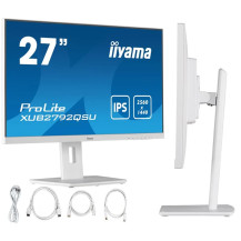 Monitor iiyama ProLite XUB2792QSU-W5 27" WQHD IPS LED 4ms 75Hz /HDMI DP DVI/ FlickerFree BiaÅ‚y