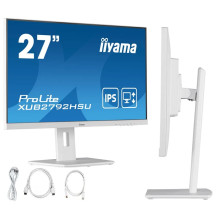 Monitor iiyama ProLite XUB2792HSU-W5 27" IPS LED 1ms 75Hz /HDMI DP/ FlickerFree FreeSync Biały