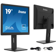 Monitor iiyama ProLite B1980D-B5 19" TN LED, 5:4, 1280x1024, HAS, VGA, DVI