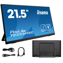 Monitor dotykowy iiyama ProLite T2255MSC-B1 22" IPS LED /HDMI, DP/ Obsługa rysików MPP2.0 (Microsoft Pen Protocol)