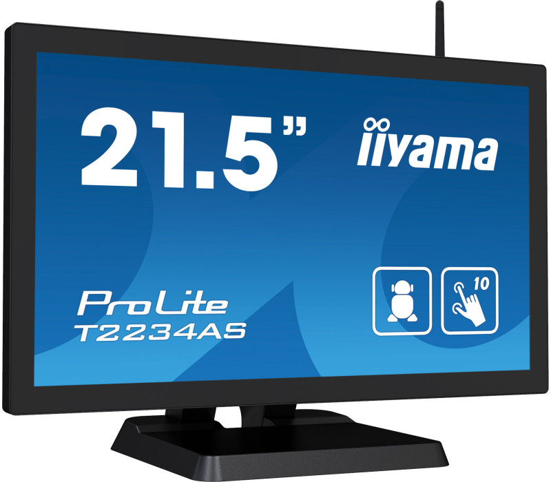 Monitor dotykowy POS iiyama T2234AS-B1 22" wbudowany Android, karty SD, powłoka antyodciskowa