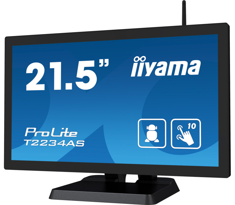 Monitor dotykowy POS iiyama T2234AS-B1 22" wbudowany Android, karty SD, powłoka antyodciskowa