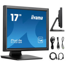 Monitor dotykowy iiyama ProLite T1731SR-B1S 17" TN 5:4 /VGA, HDMI, DisplayPort/ IP54