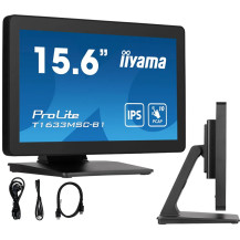 Monitor dotykowy iiyama ProLite T1633MSC-B1 15,6" IPS LED, HDMI, DisplayPort, Głośniki, IP54
