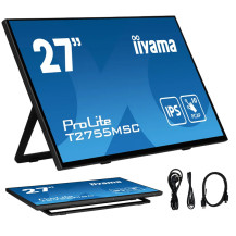 Monitor dotykowy iiyama ProLite T2755MSC-B1 27" IPS LED /HDMI, DisplayPort/ Głośniki, Powłoka NANO