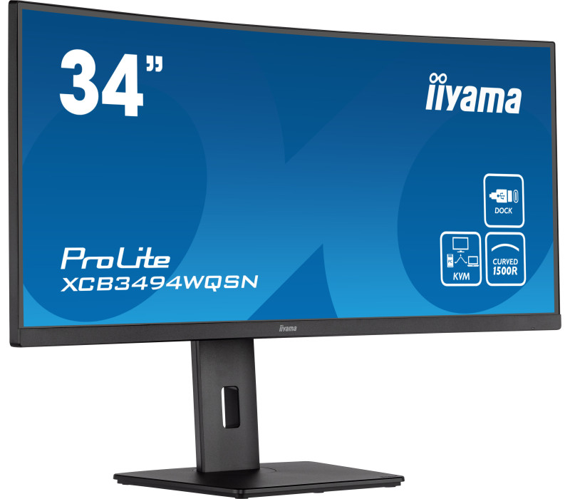 OUTLET Monitor iiyama ProLite XCB3494WQSN-B5 34" Curved UWQHD VA LED 0,4ms 120Hz /USB-C HDMI DP/ KVM FreeSync FlickerFree