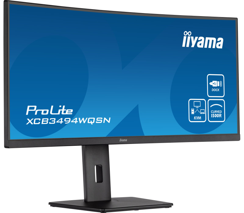 OUTLET Monitor iiyama ProLite XCB3494WQSN-B5 34" Curved UWQHD VA LED 0,4ms 120Hz /USB-C HDMI DP/ KVM FreeSync FlickerFree