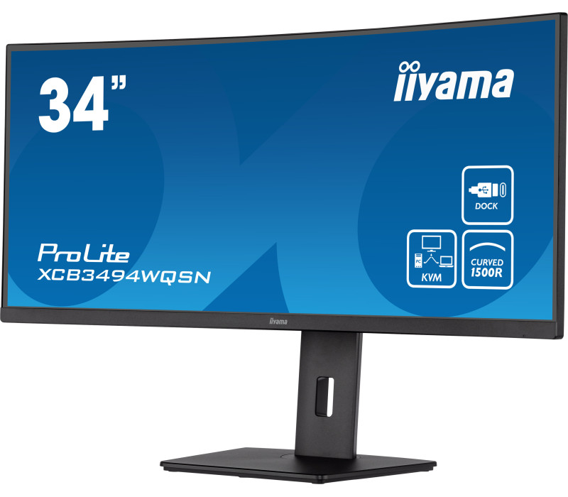 OUTLET Monitor iiyama ProLite XCB3494WQSN-B5 34" Curved UWQHD VA LED 0,4ms 120Hz /USB-C HDMI DP/ KVM FreeSync FlickerFree
