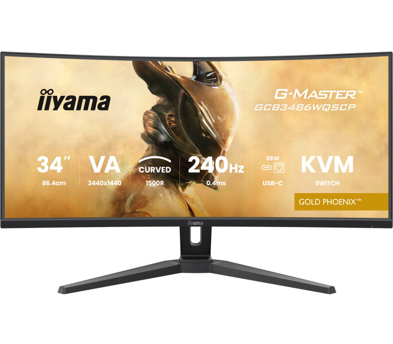 OUTLET Monitor iiyama G-Master GCB3486WQSCP-B1 34" UWQHD VA LED, 240Hz, 0.4ms, HDR, USB-C dock, 2xHDMI,1xDP, FreeSync Premium
