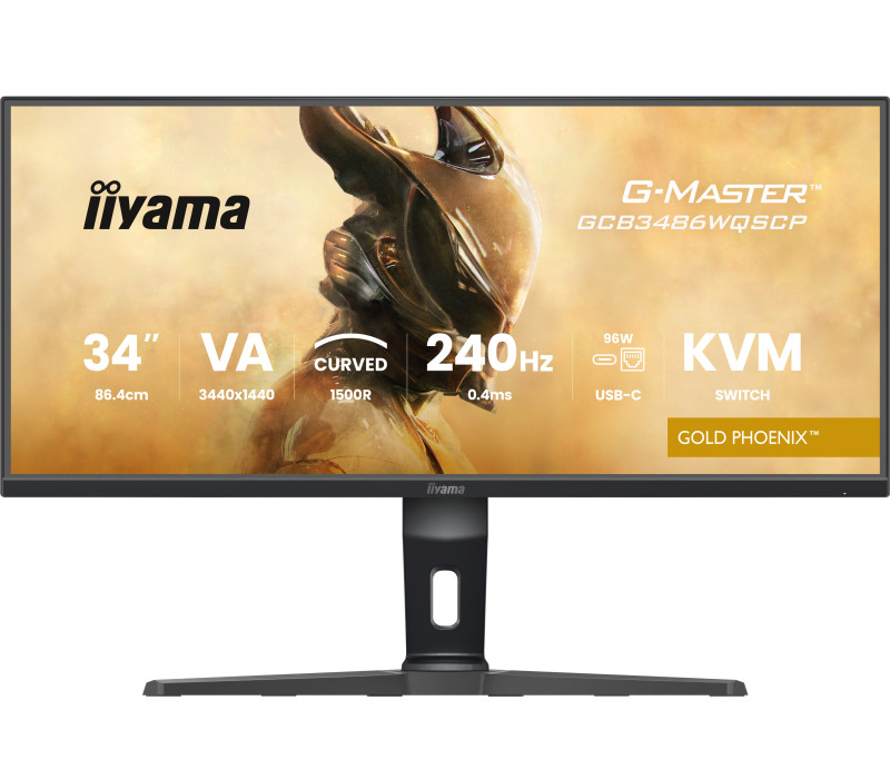 OUTLET Monitor iiyama G-Master GCB3486WQSCP-B1 34" UWQHD VA LED, 240Hz, 0.4ms, HDR, USB-C dock, 2xHDMI,1xDP, FreeSync Premium