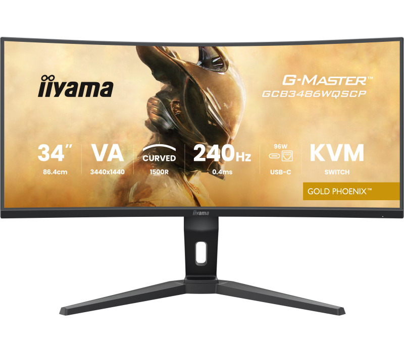 OUTLET Monitor iiyama G-Master GCB3486WQSCP-B1 34" UWQHD VA LED, 240Hz, 0.4ms, HDR, USB-C dock, 2xHDMI,1xDP, FreeSync Premium
