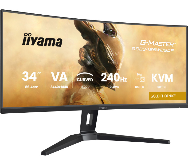 OUTLET Monitor iiyama G-Master GCB3486WQSCP-B1 34" UWQHD VA LED, 240Hz, 0.4ms, HDR, USB-C dock, 2xHDMI,1xDP, FreeSync Premium