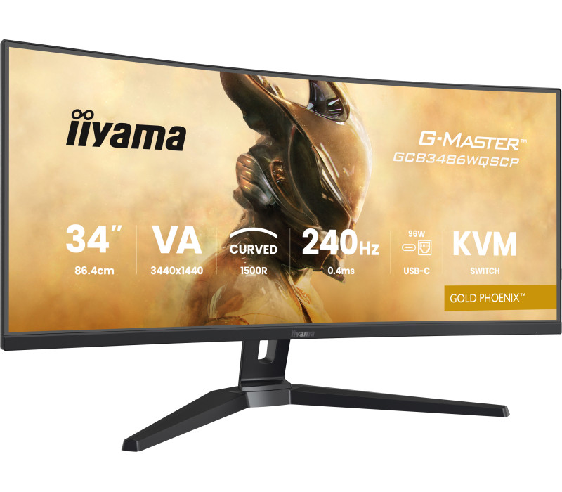 OUTLET Monitor iiyama G-Master GCB3486WQSCP-B1 34" UWQHD VA LED, 240Hz, 0.4ms, HDR, USB-C dock, 2xHDMI,1xDP, FreeSync Premium