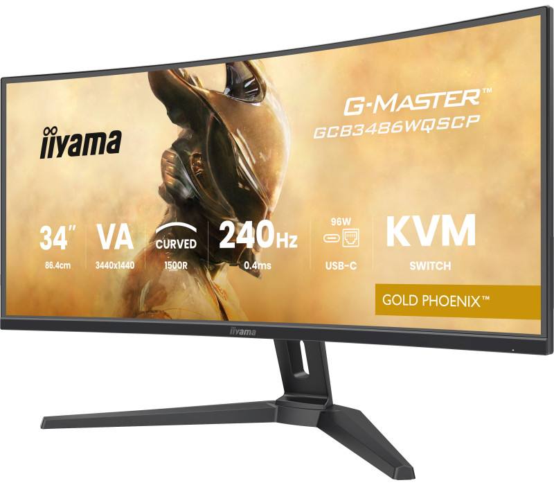 OUTLET Monitor iiyama G-Master GCB3486WQSCP-B1 34" UWQHD VA LED, 240Hz, 0.4ms, HDR, USB-C dock, 2xHDMI,1xDP, FreeSync Premium