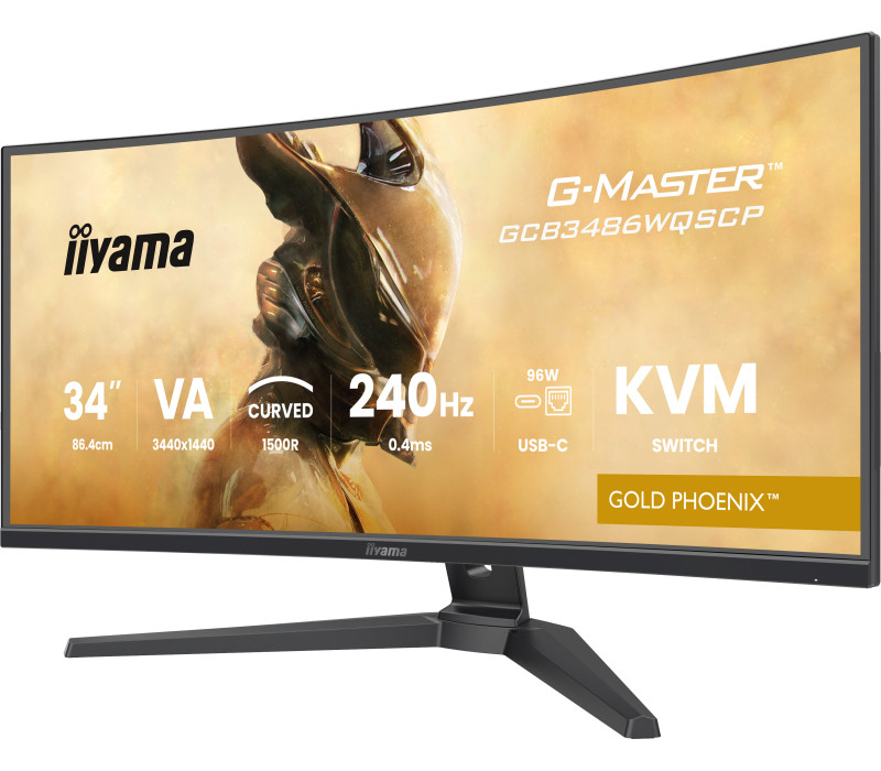 OUTLET Monitor iiyama G-Master GCB3486WQSCP-B1 34" UWQHD VA LED, 240Hz, 0.4ms, HDR, USB-C dock, 2xHDMI,1xDP, FreeSync Premium