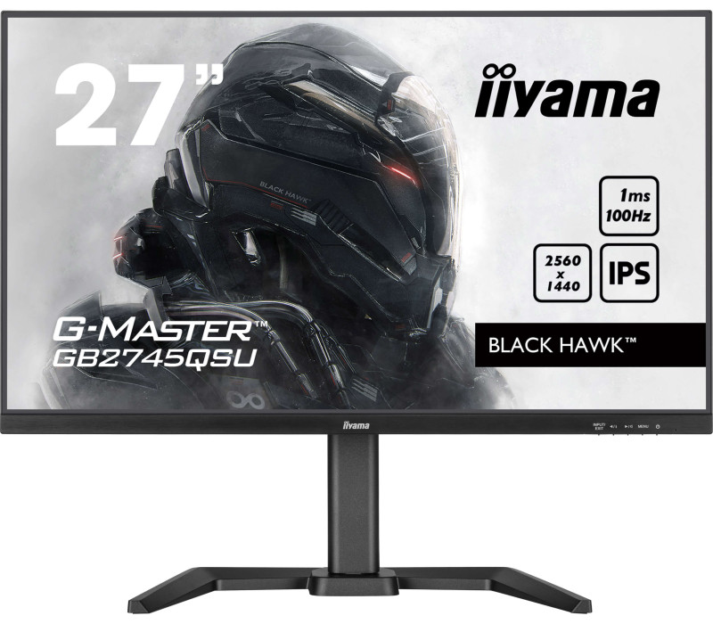 OUTLET Monitor iiyama G-Master GB2745QSU-B2 Black Hawk 27" WQHD IPS LED 100Hz 1ms /HDMI DisplayPort/ hub USB FlickerFree HAS
