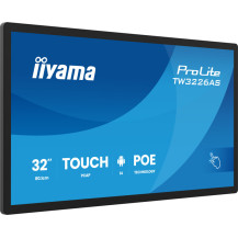 Monitor interaktywny iiyama 32" TW3226AS-B3P Android 14 z GMS, PoE, mikrofon, głośniki, 24/7, iiSignage²