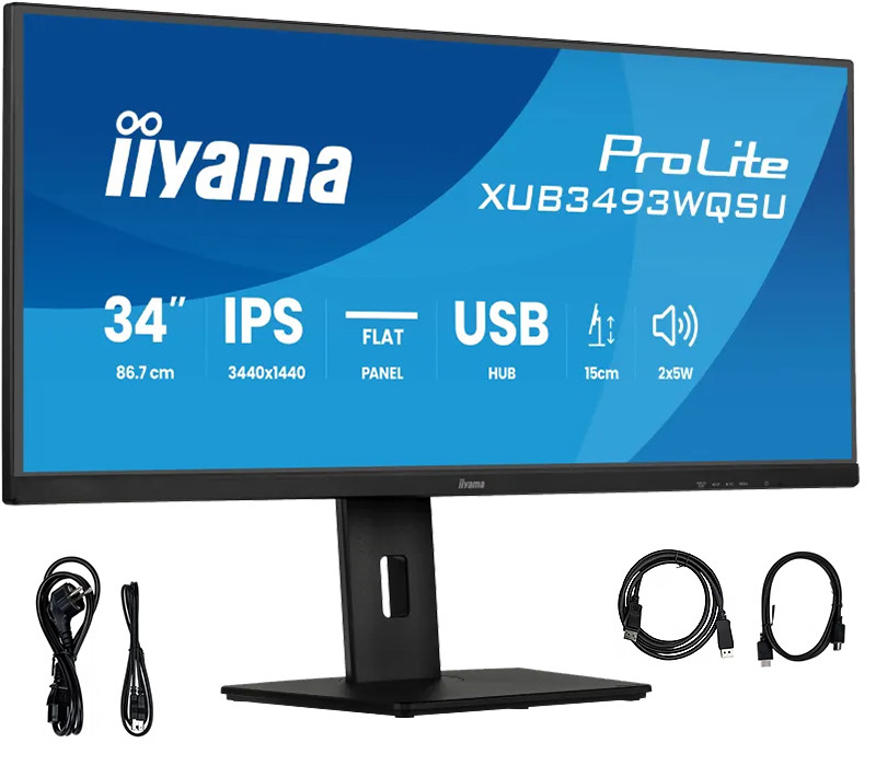OUTLET Monitor iiyama ProLite XUB3493WQSU-B6 34" UWQHD IPS LED 1ms 120Hz /2xHDMI DP/ FreeSync FlickerFree