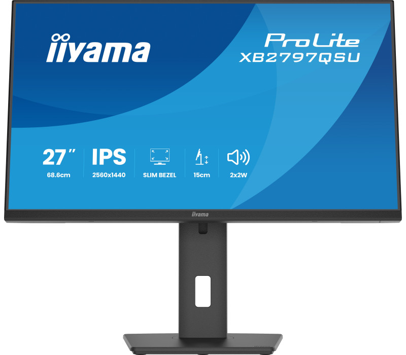 Monitor iiyama ProLite XB2797QSU-B1 27" IPS WQHD LED 1ms /2xHDMI, DP/ FlickerFree, HubUSB/USB-C, HAS