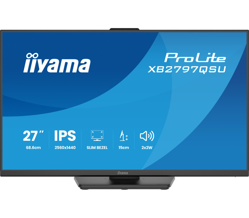 Monitor iiyama ProLite XB2797QSU-B1 27" IPS WQHD LED 1ms /2xHDMI, DP/ FlickerFree, HubUSB/USB-C, HAS